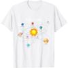 Sonnensystem Planeten Wissenschaft Weltraum Jungen Mädchen MINT Kinder T-Shirt(1)