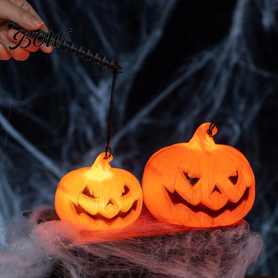 Halloween Pumpkin Lantern Lantern, Spooky Handheld Light Up Ambiance Lamp for Party Favors, Outdoor Indoor Decor Festive Lighting