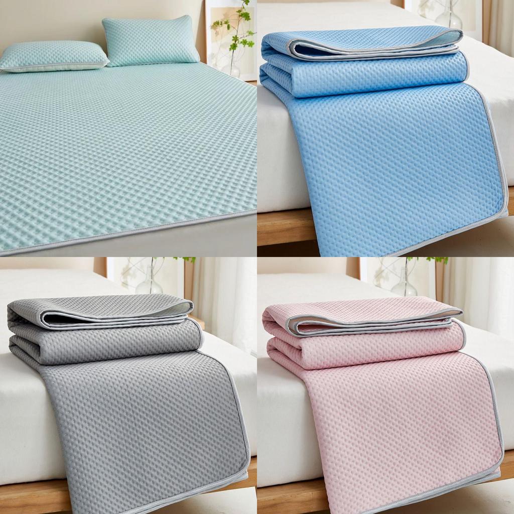 Breathable Ice Silk Cooling Mat For Bed With Doublesided Design For Dorm Room Use