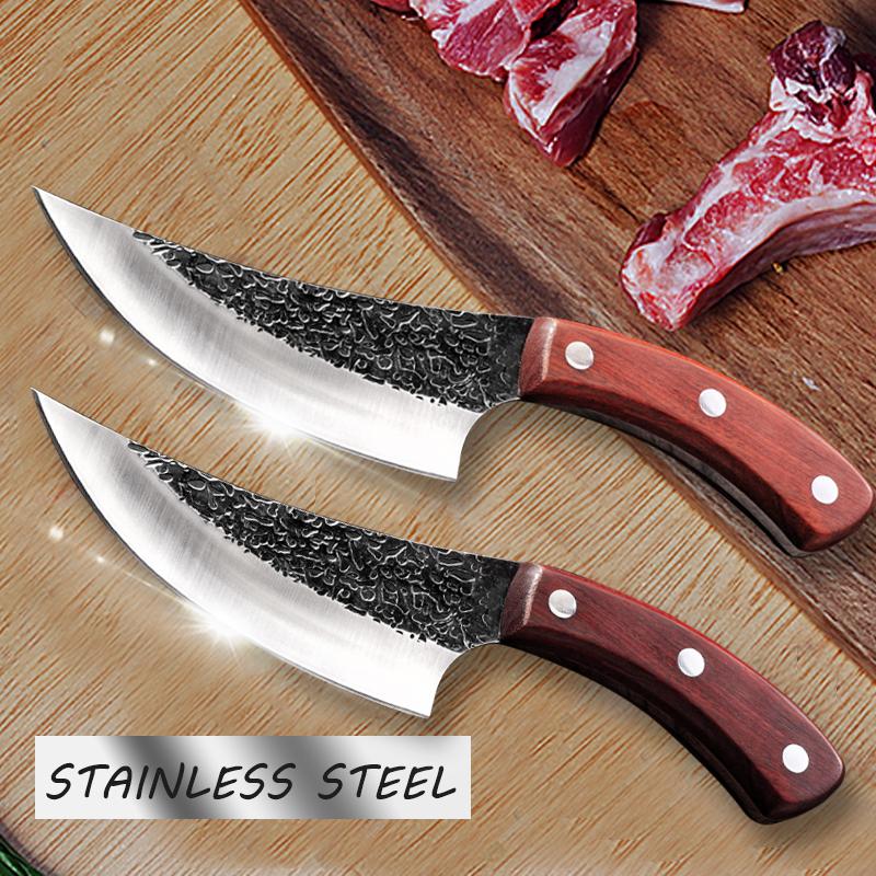 5 Inch Butcher Cleaver Boning Knife Hunting Knife Stainless Steel Chef's Knife Fruit Kitchen Knife