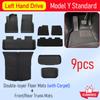 USVOTOV For 2025 2026 Tesla Model Y Standard RWD AWD Floor Mats All Weather Trunk Mats Cargo Liner Backrest Pads Car Accessories