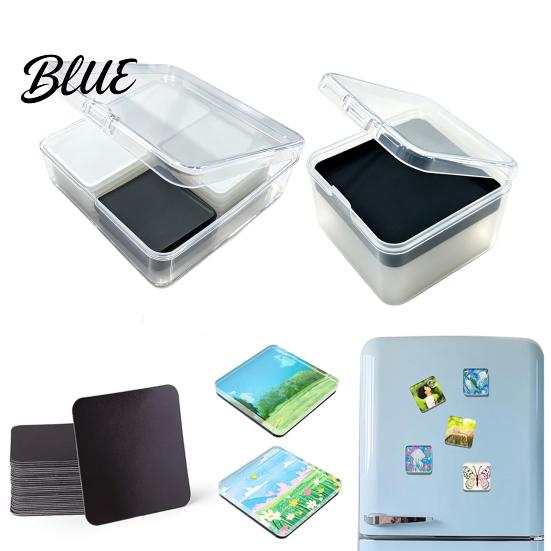 Photo Display Magnets 5/6/8/10/15/20/24 Sets DIY Acrylic Fridge Magnet Kit, Square Refrigerator with Adhesive Backing Backing, Clear Picture