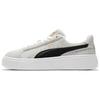 Adidași de damă la modă, durabili, cu platformă din piele întoarsă, cu vârf jos, bej, negru, alb 395225-02