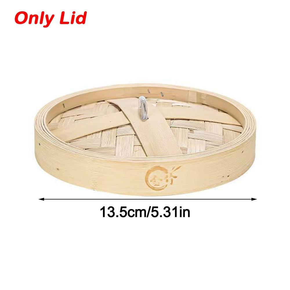 New Handmade Bamboo Steamer with Lid Large Capacity Steamer Basket Stackable Kitchen Cookware for Chinese Food Making