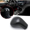 1pcs Carbon Fiber Style Interior Gear Shift Knob Cover Molding Trim For Toyota Camry 2018-2021 Avalon Corolla Hatchback 2019 2020