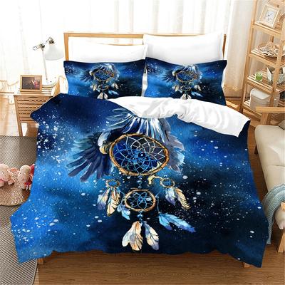 Traumfänger Muster Bettwäsche Set für Paare 2 Kissenbezüge 1 Bettdecken-Set HD Frau und Kind Voll Queen King Size Bett Bettdeckenbezug