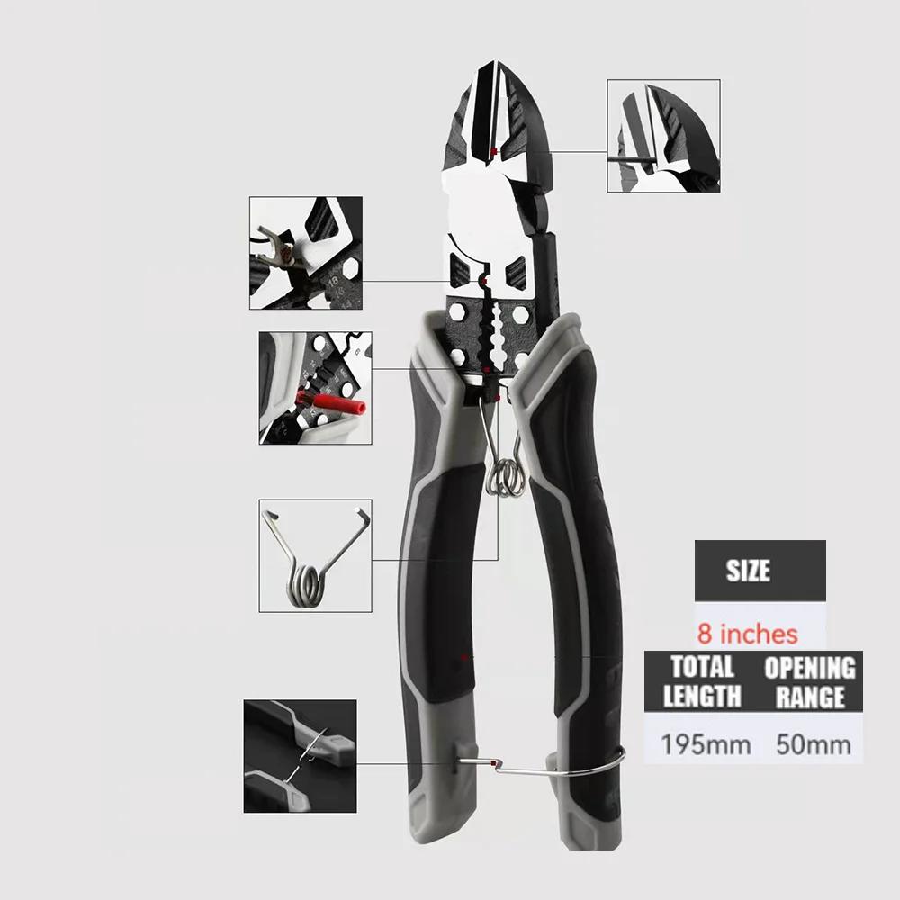 Universal Multifunctional Pliers Set - Diagonal & Needle Nose Wire Cutters for Electrician Hardware Repair Tools