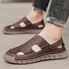 Casual Shoes Men Sandals Real Leather Outdoor Mens Summer Sandals Fashion Comfortable Soft Sandals Plus Size 48 Handmade Leather