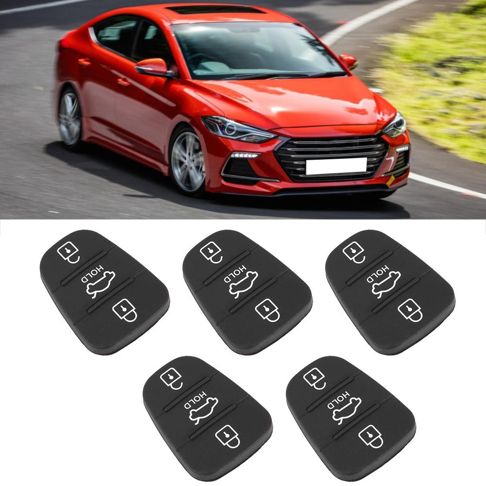 5 vnt. pakaitinis nuotolinio automobilio rakto korpusas guminis 3 mygtukų bloknotas tinka Hyundai tinka Kia