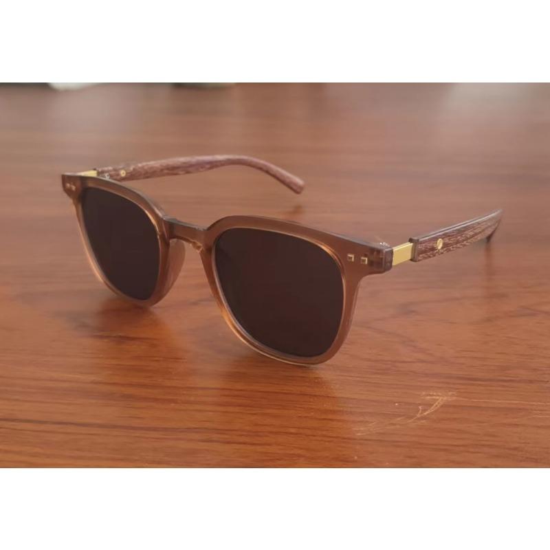 Wood Grain Leg Sunglasses Women'S Wind Sunglasses Men'S Sunshade Sunscreen Uv Protection Sunglasses
