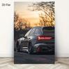 Murale d'auto transfrontaliero con cornice in pino: Tela Decorativa ad Olio per Camera da Letto e Soggiorno