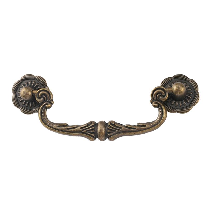 Comfortable Hold Bronze Furniture Pulls 86mm Hole Center Traditional Designs Easy To Use Suitable Living Room Bedroom