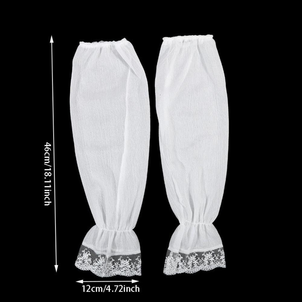 Fashion Breathable Sun Sleeves Anti-UV Thin Driving Gloves Sun Protection Loose Fit Floral Lace Gloves