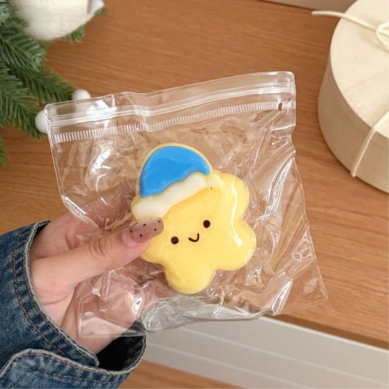 Cartoon Fruit Squeeze Toy Slow Rising Stress Relief Star Croissant Seal Chick Sensory Toy Students Office Workers Anti-anxiety Gift