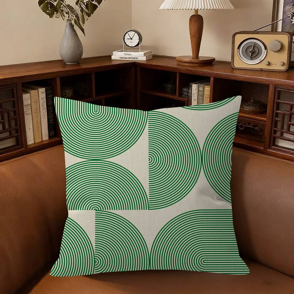 Abstract GREEN Bauhausstyle   Cushion Cover Car Throw Pillow Case For Sofa Car Christmas Gift