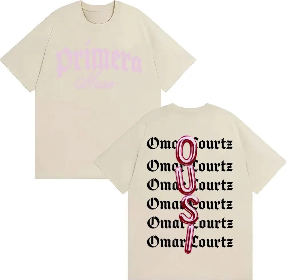 Omar Courtz Primera Musa Album Print Tshirt for Unisex and Women Retro2026Summer Print 100 Pure Cotton Loose Casual Tshirt