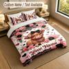 Cow Highland Theme Personalized 3Pcs Bedding Set Custom Text & Name 1 Sheet 2 Pillowcases Household Bedding 1pc