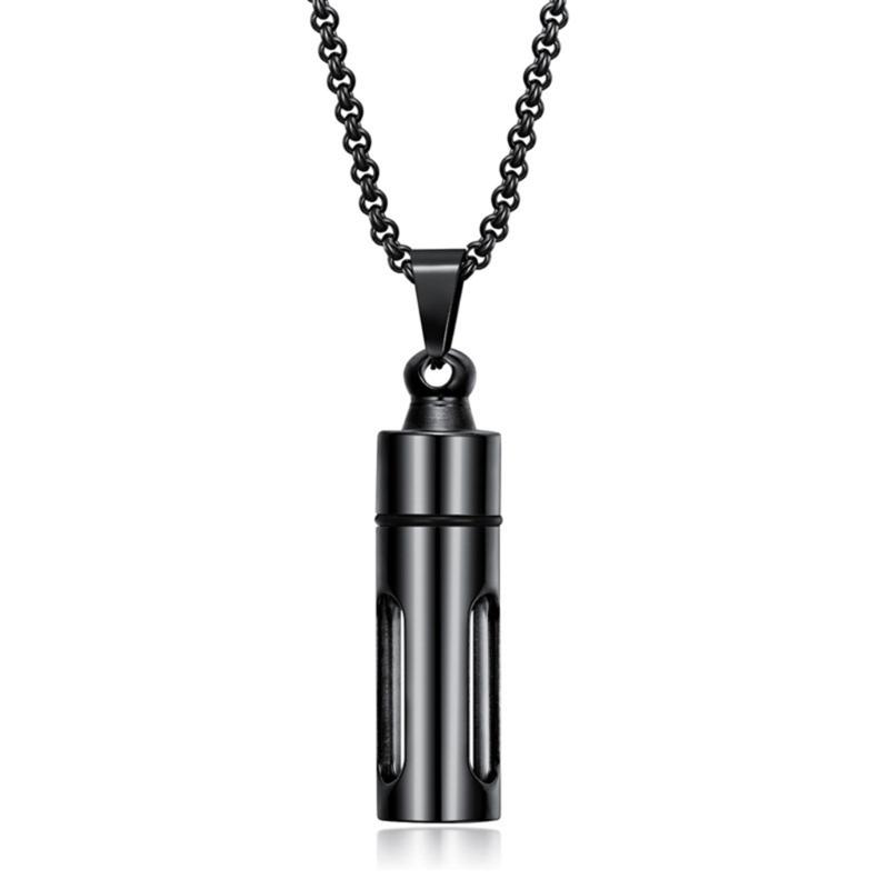 Klarer Röhren-Parfümflaschen-Halsketten-Diffusor-Halsketten-Anhänger Parfümhalskette Zylinderrohr für Gedenkschmuck Geschenk