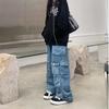 Trendy Women's Light Washed Zipper Jeans Overalls - European & American Style