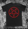 Tričko Obrácený pentakl - Punk Okultní Gotický Zlý Satan Kozlí hlava Pentagram Satanistický Kozel z Mendesu 100% bavlna Nadměrné velikosti Topy