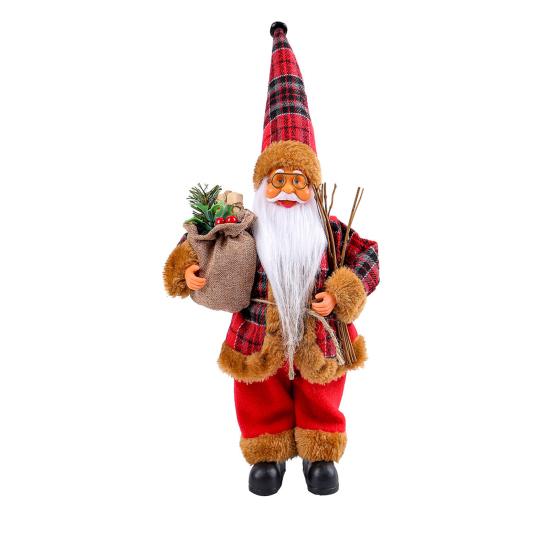 Christmas Santa Claus Doll Ornaments Cute Realistic Santa Claus Figurine Festive Holiday Decoration for Home Kitchen Hotel