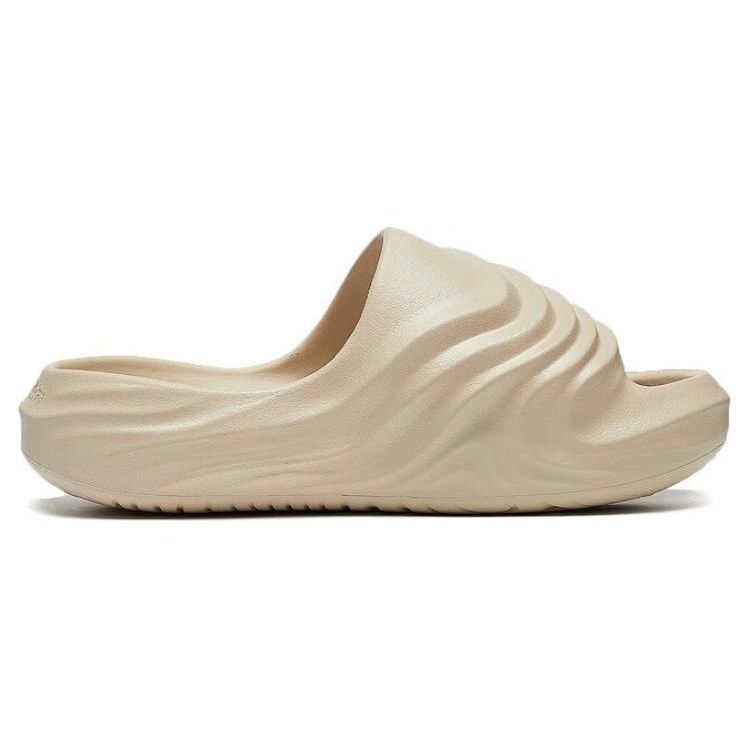 Li Ning Puff Slay Trendy Comfortable Lightweight Sports Slide Sandals Women Footwear Light-Beige AZST006-3