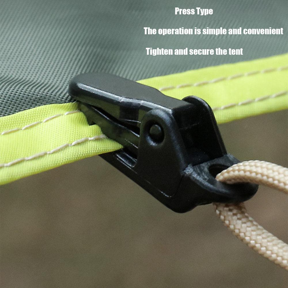 Camp Outdoor Hangers Tent Camping Survival Snap Tent Clamp Awning Clamp Caravan Jaw Grip Tarp Clips