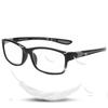Reading Stylish Black Clear Blue Light Reduces Eye Day Elderly [OptiZen] Men's Glasses, Frame, Ultra-lightweight, Non-slip, Lenses, Cut, Strain,