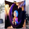 Holiday Essential Doraemon Japanese Anime Small Cover Blanket Plush Sofa Throw Novelty Warm All Season Children Birthday Gift