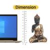 Polystone Home Decor Dekoration Buddha Idol Statue Schaustück für Home Decor 1 Bild (Schwarzbronze), Religiös