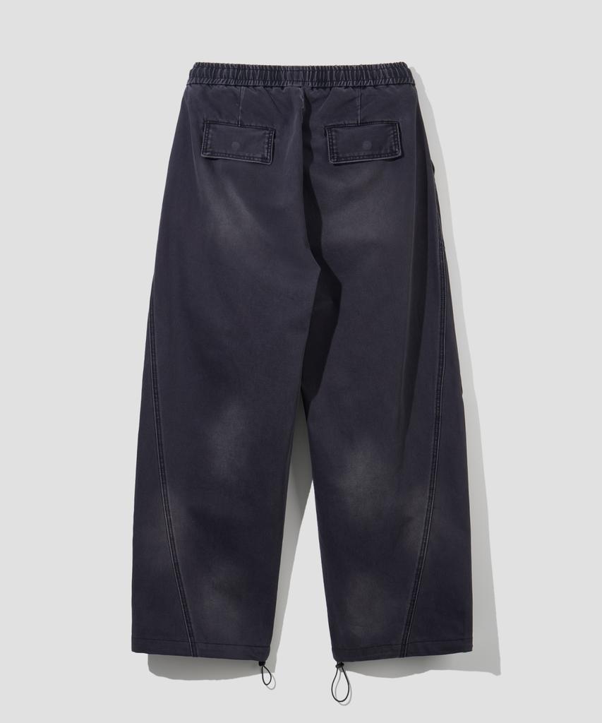 AGOD Vintage Washed Elastic Waist Cargo Pants [Charcoal]