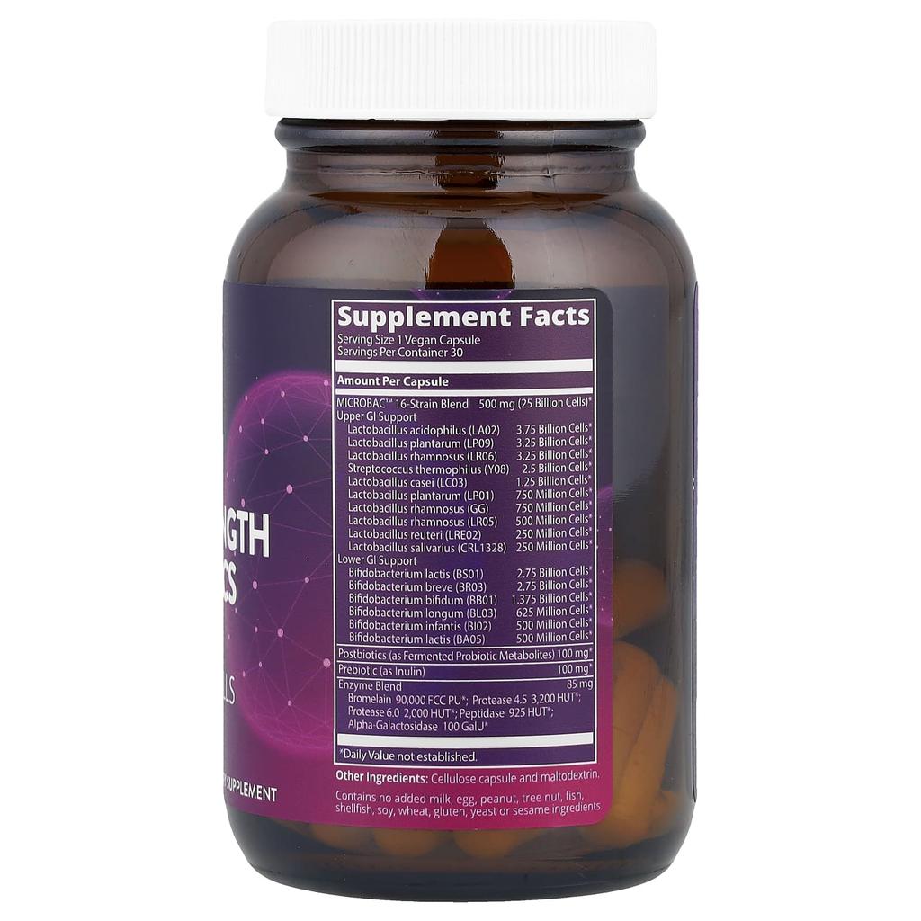 Nutrition, Extra Strength Probiotic, 25 Billion Active Cultures, 30 Veggie Capsules