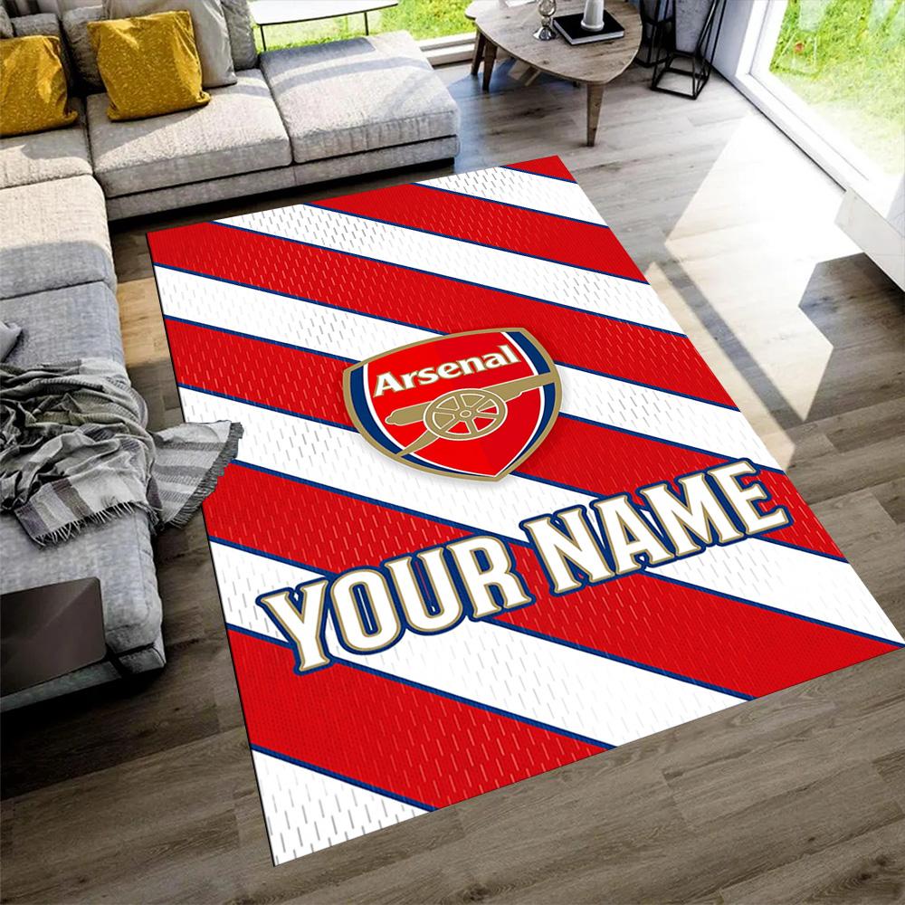 Arsenal F.c. Customize Text Area Rug Design for Balcony Living Rooms Study Room Foyer Anti-slip Rug Office Home Decor