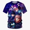 Summer New Fashion Trend Anime 3D Printing Printed T-shirt Neutral Harajuku Anime Casual Comfortable Short Sleeved Top