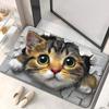 1 Pièce Tapis de Cuisine Anti-Fatigue, Mignon Chaton Regardant, Imperméable Antidérapant Épais Rembourré Tapis de Cuisine Robuste Confort Tapis sur Pieds pour Cuisine