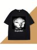 T-shirt da Uomo Ibuprofene Gatto Meme Stampa Divertente Retro Traspirante Comoda Morbida Manica Corta Street Hip Hop Manica Corta