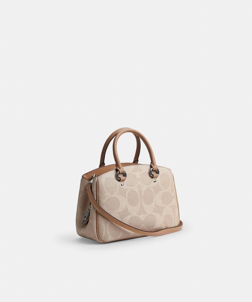 COACH OUTLET תיק נשיאה קטן Savanna - בד Signature בז'