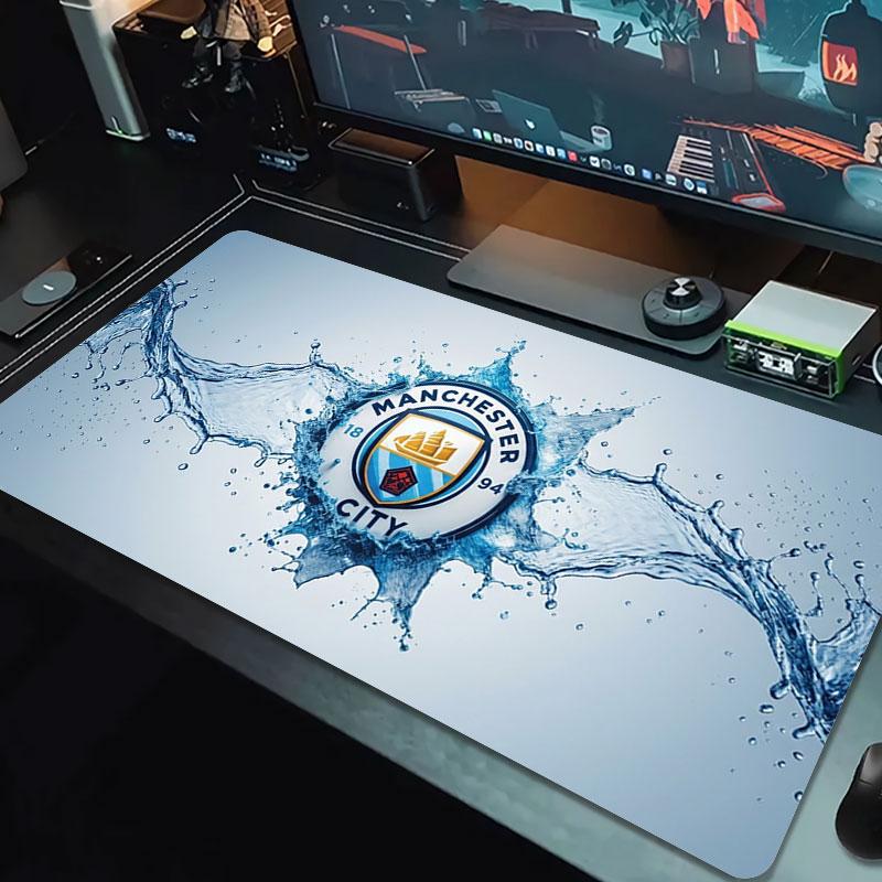 Manchester City F Large Size Mouse Pad Large Gaming Table Cushion Non-slip Laptop Tablet Big Mousepad XXL Mat Mini PC Playmat With Lock edge