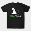 Asian Size Men Print T-shirt Super Large TShirt Wine-witch-t-shirt-funny-halloween-party-costume-t No-Cut Heat Transfer Print Cotton Tshirt