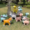 4D Cartoon Foil Balloons Elephant Stand Walking Balloon With Wheel For Kids Birthday Party Decoration Baby Shower