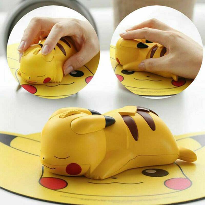 POKEMON Oriģināla Pikachu figūriņa Bluetooth pele Bezvadu pele 1200 DPI