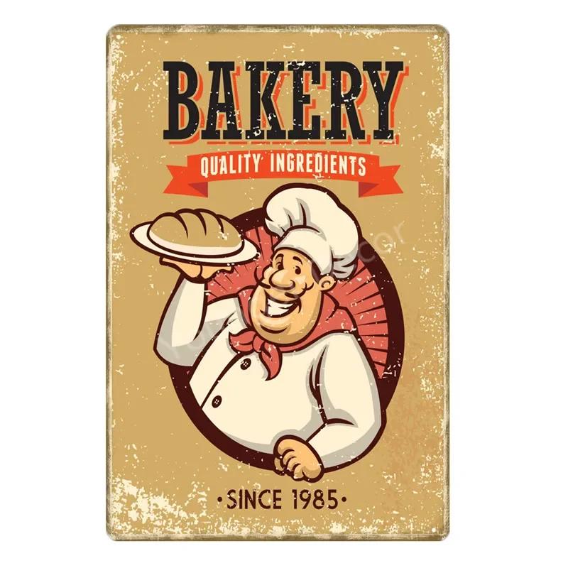 Hausgemachte Kuchen Retro Schild Frühstück Diner Metallblechschilder Café Bar Pub Schild Wanddeko Vintage Speiseteller YJ166