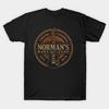 Asian Size Men Black Print T-shirt Nor’S Rare Guitars No-Cut Heat Transfer Print Cotton Tshirt