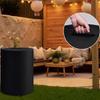 600D Outdoor Heater And Oven Brazier Waterproof And Windproof Fire Cover Outdoor Garden Rain Barrel= Cover With Drawstring Black