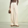 1116 Spring New High-waisted Wide-leg Pants Women's Meat-covering Commuting Versatile Straight-leg Pants Drape and Thin Casual Suit Pants