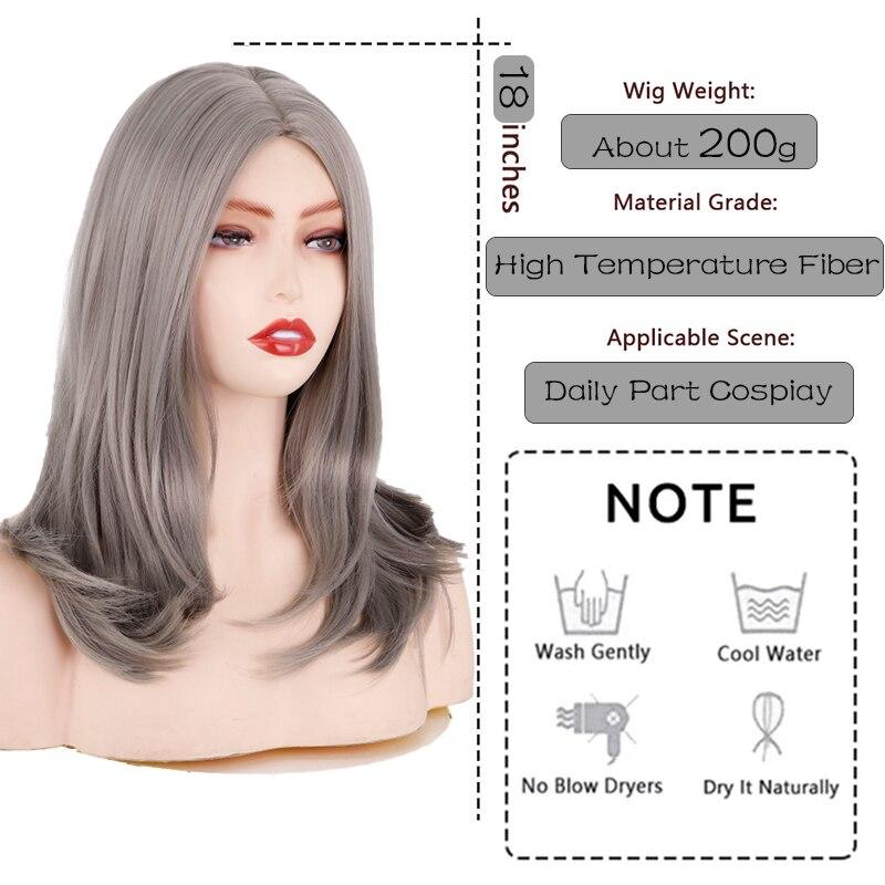 LISI HAIR Women Synthetic Wigs New Fashion Ladies Natural Daily Straight Curls High Temperature Heat Resistant Multicolor Fiber Wig Fresh