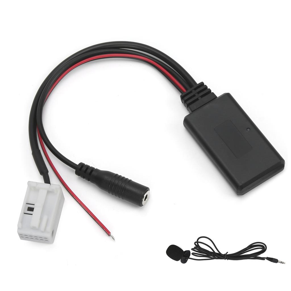 12 Pin Bluetooth AUX IN Adapter with Microphone Smartphone Handsfree Calling Fit for RCD210 RCD300 RCD310