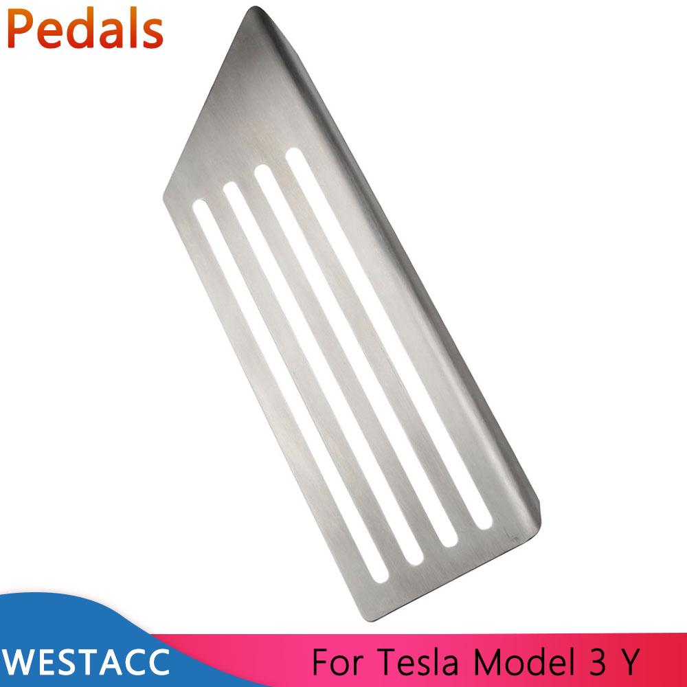 Aluminium Auto Pedale Totpedal Fußstütze Pedal Schutzabdeckung für Tesla Model 3 Model3 2017 2018