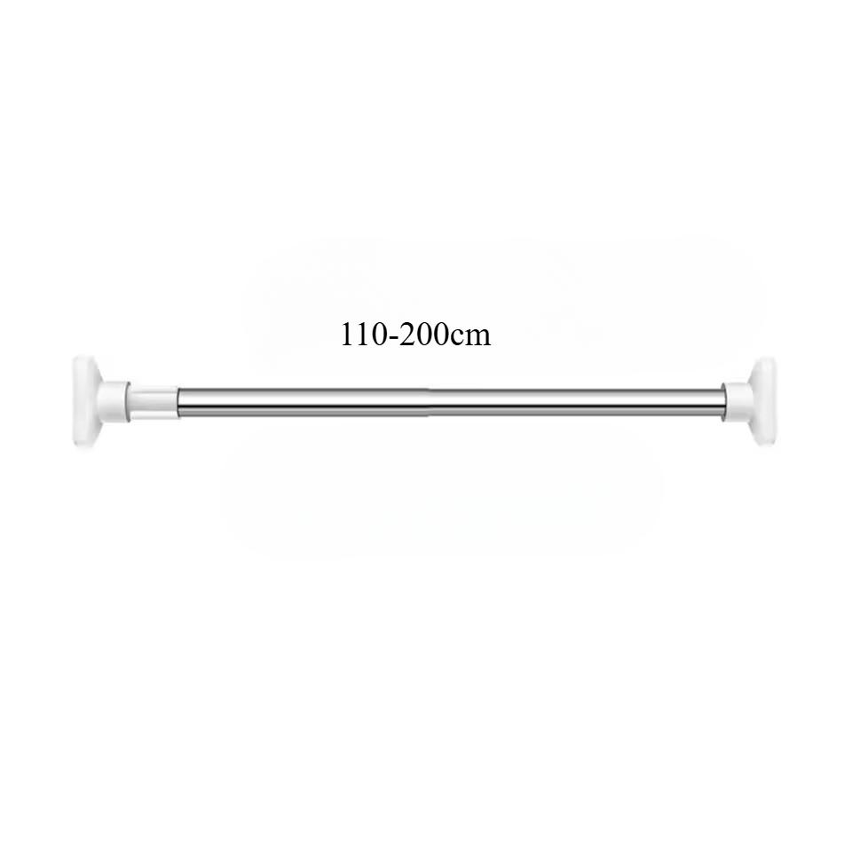 Telescopic Clothing Rod Extendable Stainless Steel Curtain Pole Without Drilling DIY Decoration Tringle Rideaux