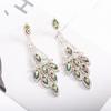 Anniversary Bling Bling Multicolor Water Drop Wedding Party Fine Jewelry Women Long Dangle Earrings AVE